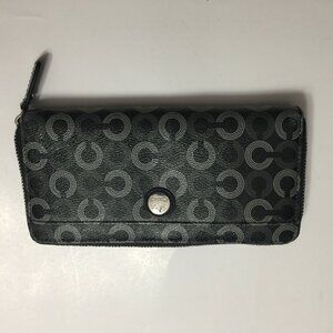COACH SIGNATURE ZIP-AROUND WALLET